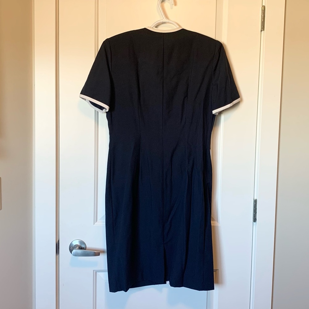 Vintage Navy Button Down Dress - Picture 6 of 9
